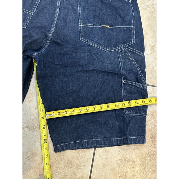 VINTAGE Y2K POLO JEANS COMPANY BAGGY DENIM CARPENTER SHORTS 38 GRUNGE SKATER - Picture 6 of 7
